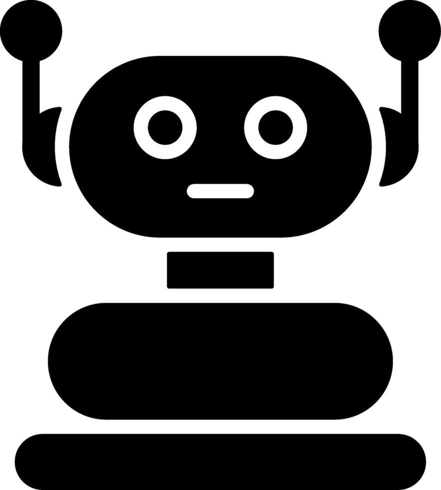 AI Assistant Solid Style Icon vector