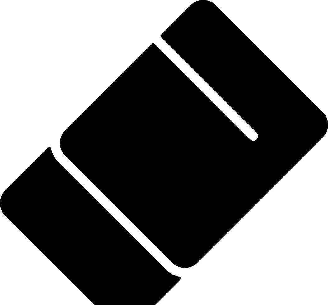 Eraser Solid Style Icon vector