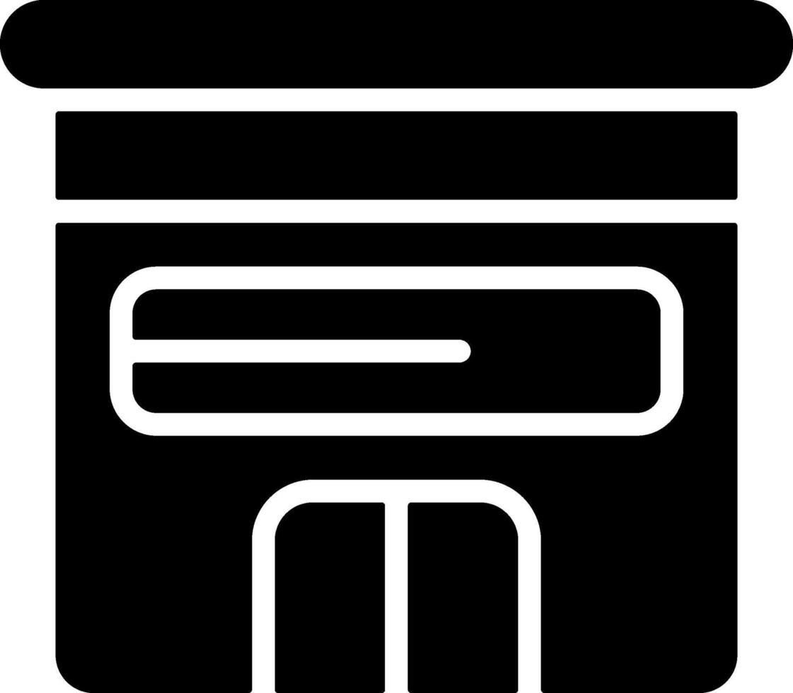 Library Solid Style Icon vector
