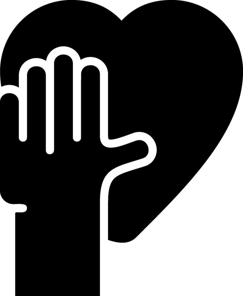 Pledge Support Solid Style Icon vector