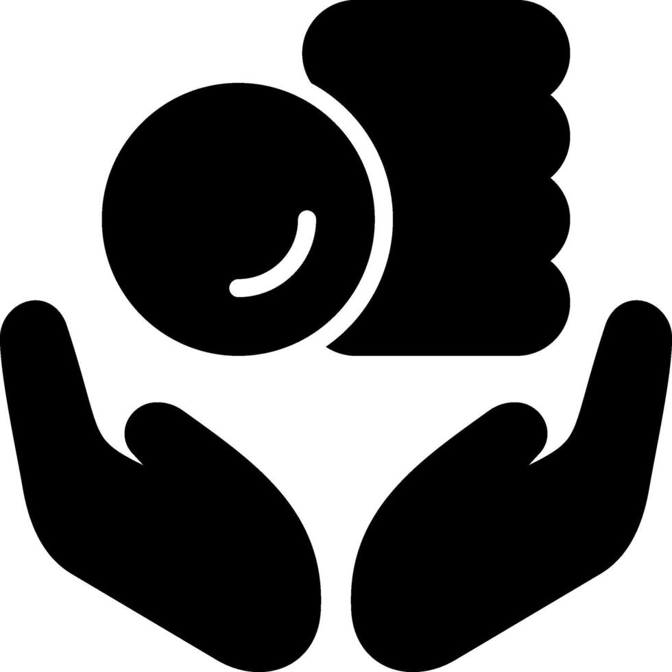Charity Supporter Solid Style Icon vector