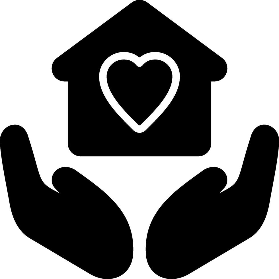 Support for the Homeless Solid Style Icon vector