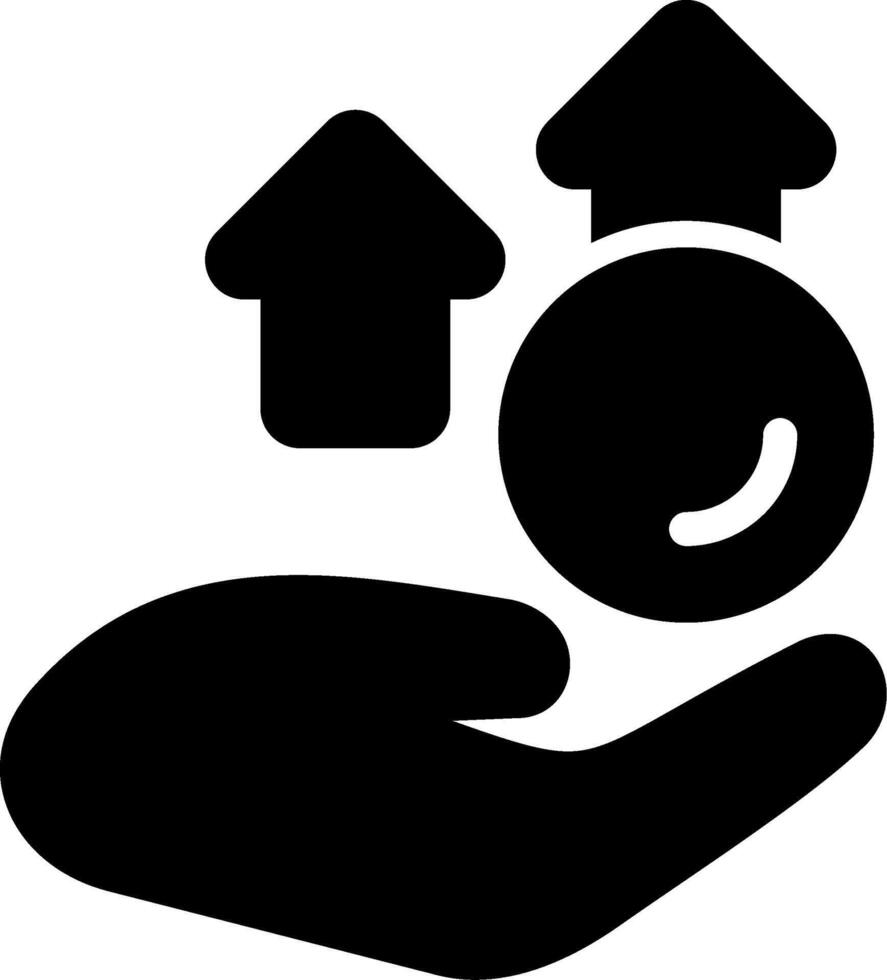 Giving Back Solid Style Icon vector