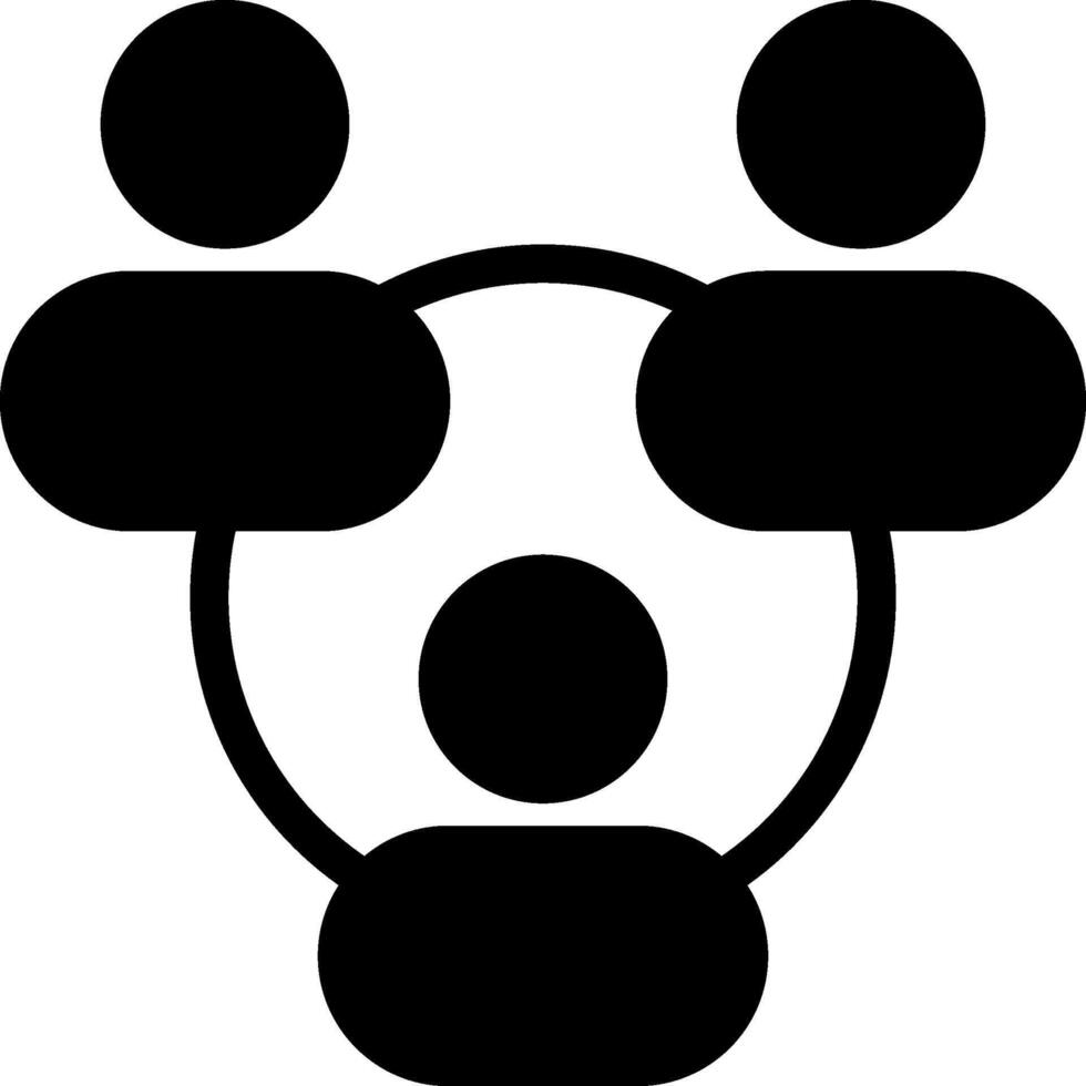Cooperation Solid Style Icon vector