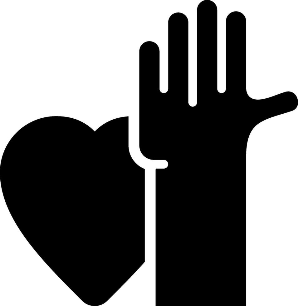 Volunteer Black Icon vector