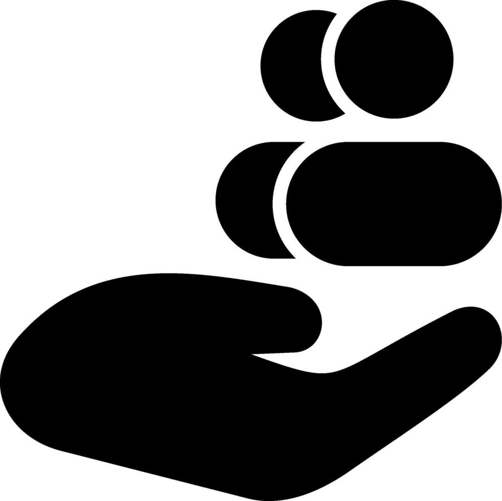 Social Responsibility Black Icon vector