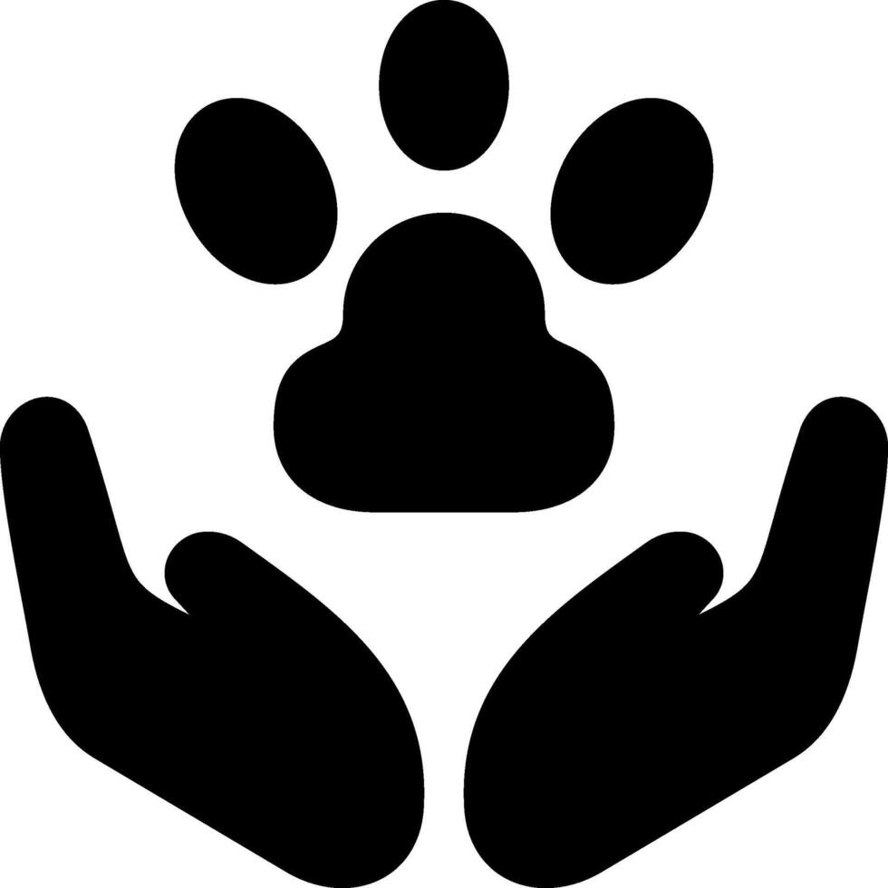 Animal Welfare Charity Solid Style Icon vector