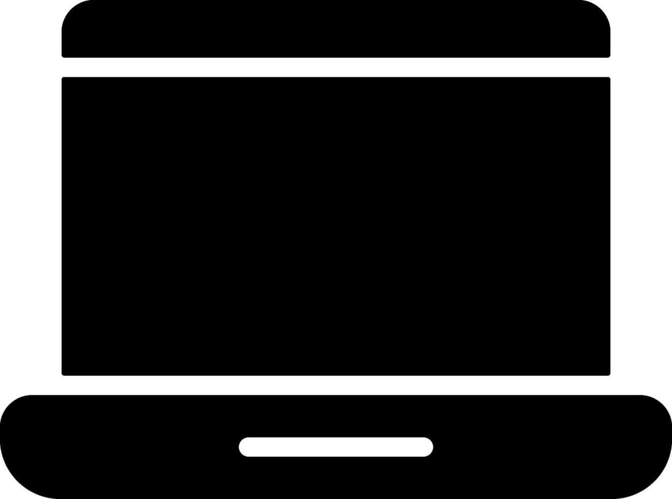 Laptop Black Icon vector