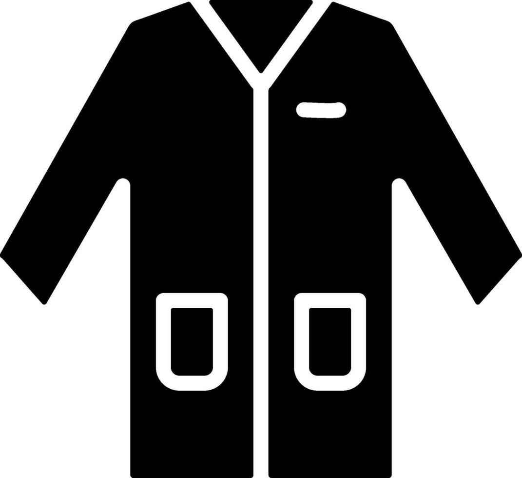 Lab Coat Solid Style Icon vector