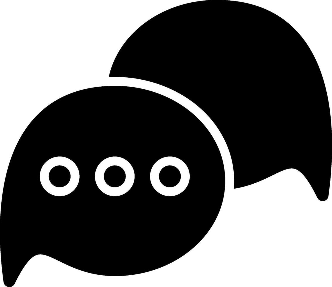 Speech Bubble Black Icon vector