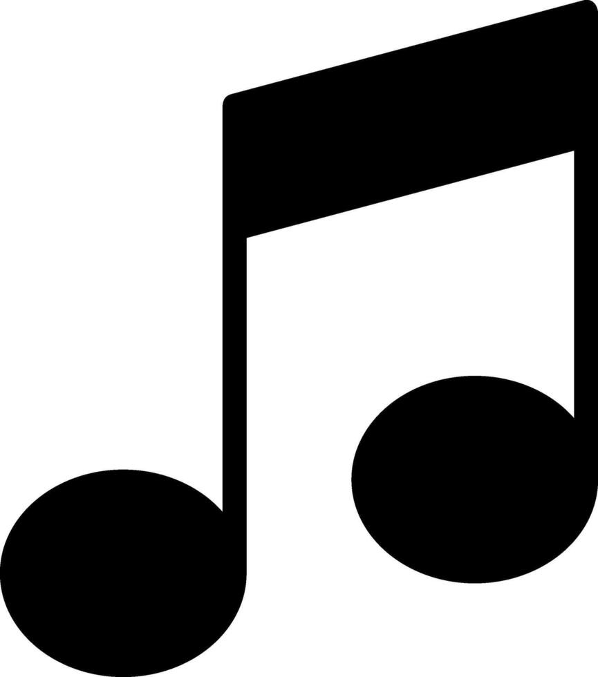 Music Notes Solid Style Icon vector