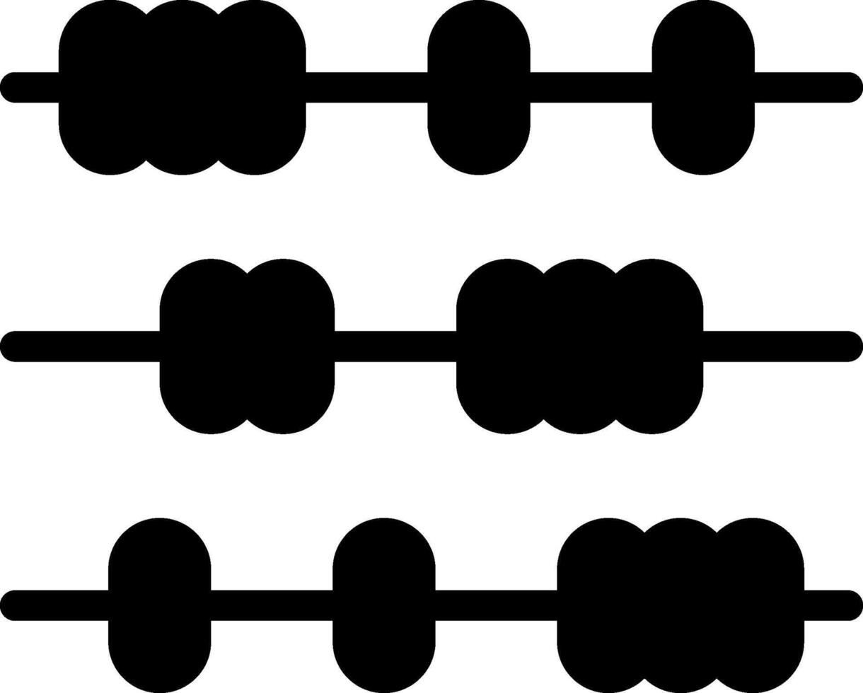 Abacus Solid Style Icon vector