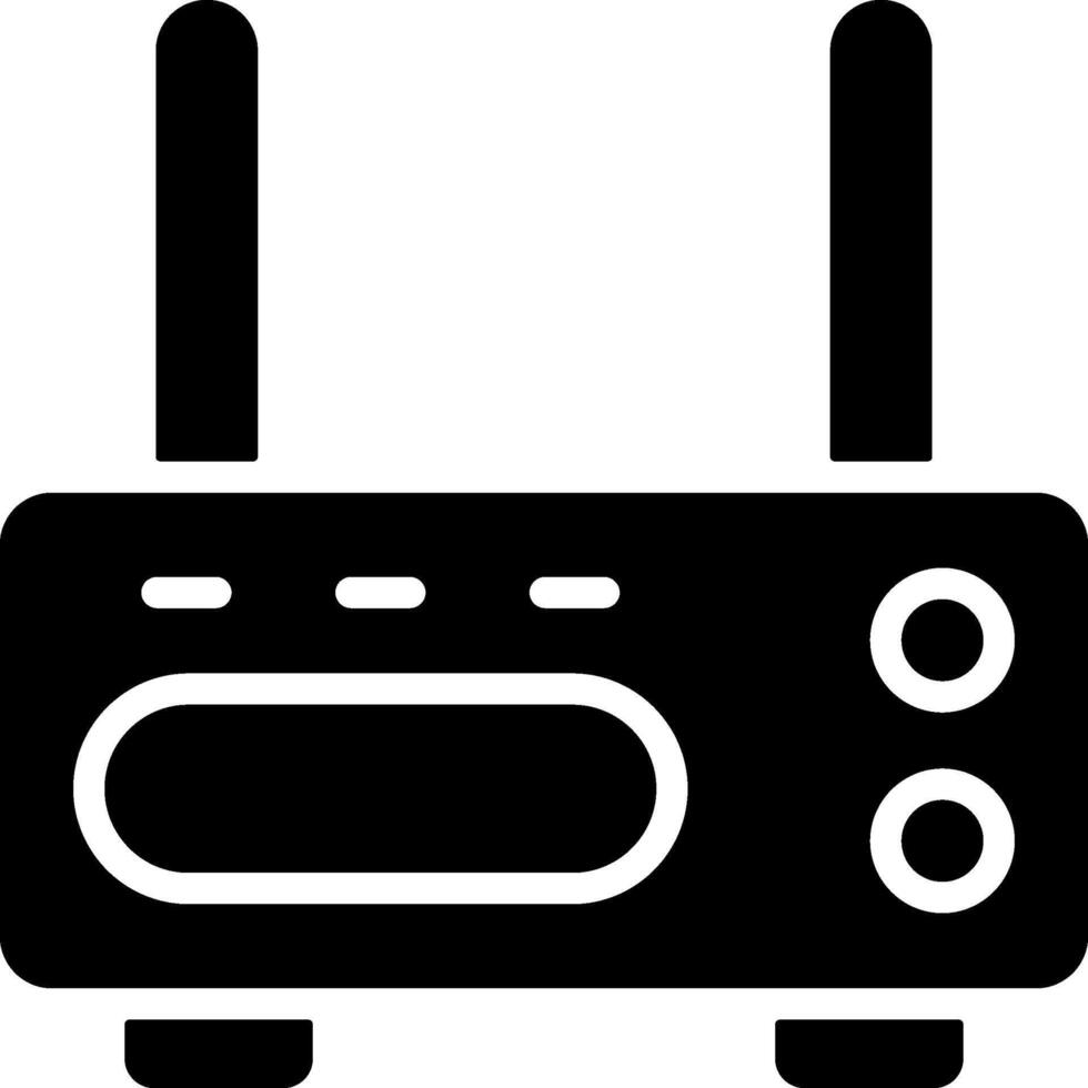 Router Black Eps Icon vector