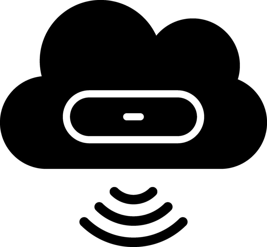 Cloud Black Eps Icon vector