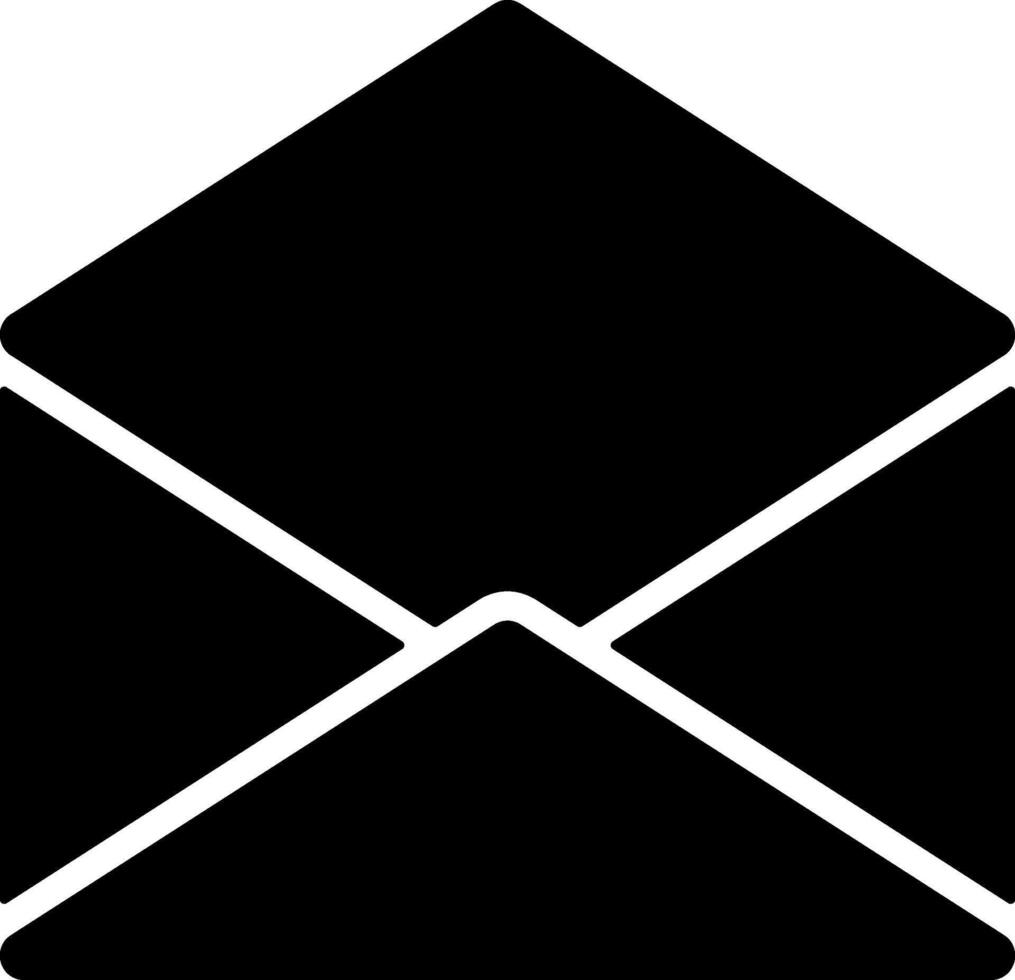 Email Envelope Solid Style Icon vector