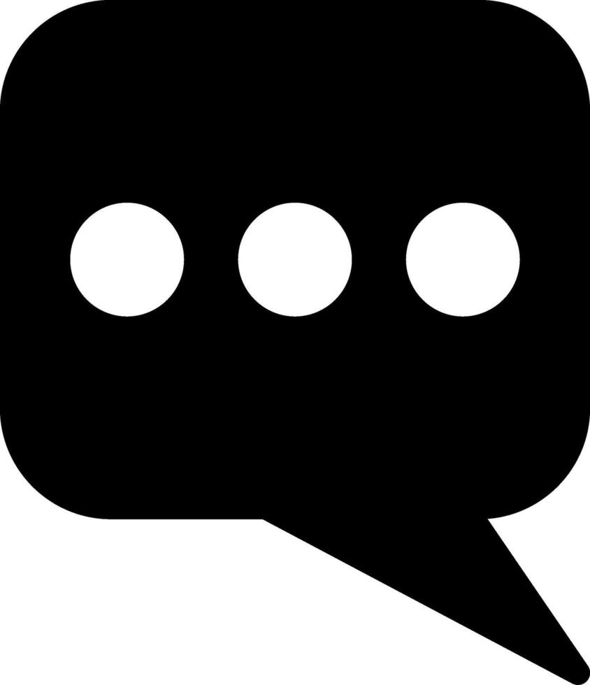 Chat Box Solid Style Icon vector