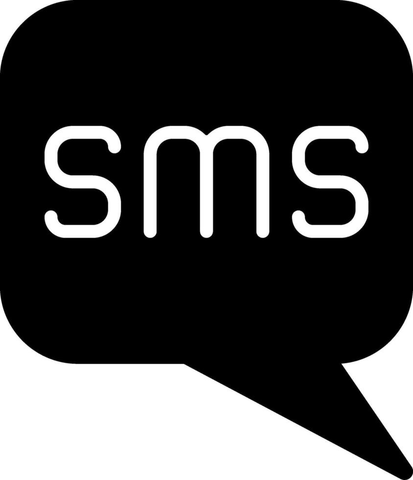 SMS Black Eps Icon vector