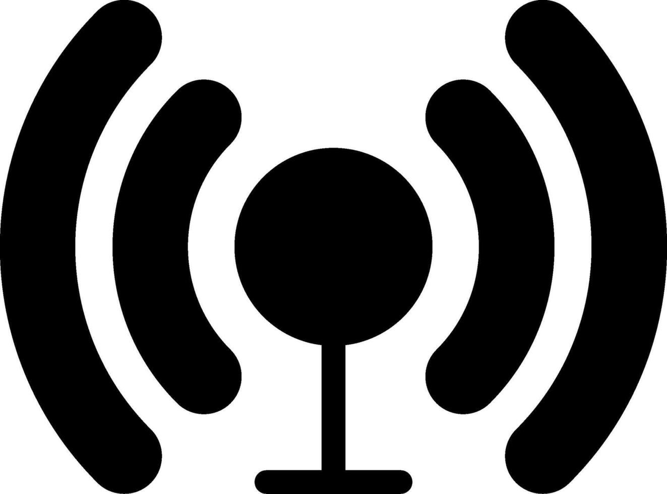 Signal Black Solid Icon vector