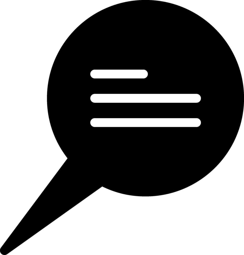 Message Black Icon vector