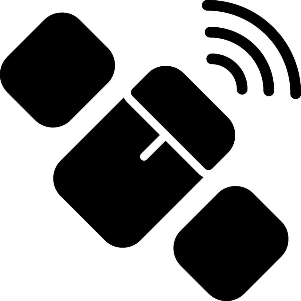 Satellite Black Eps Icon vector