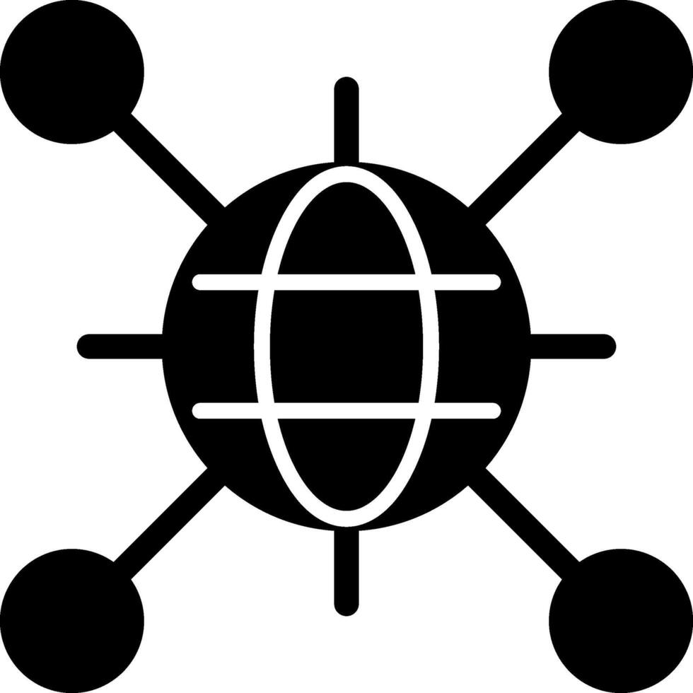 Data Network Black Eps Icon vector