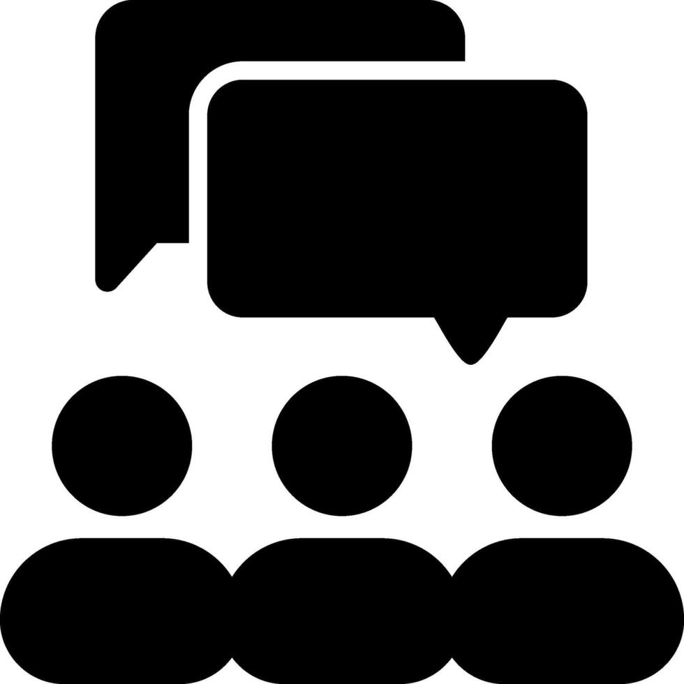 Team Communication Solid Style Icon vector