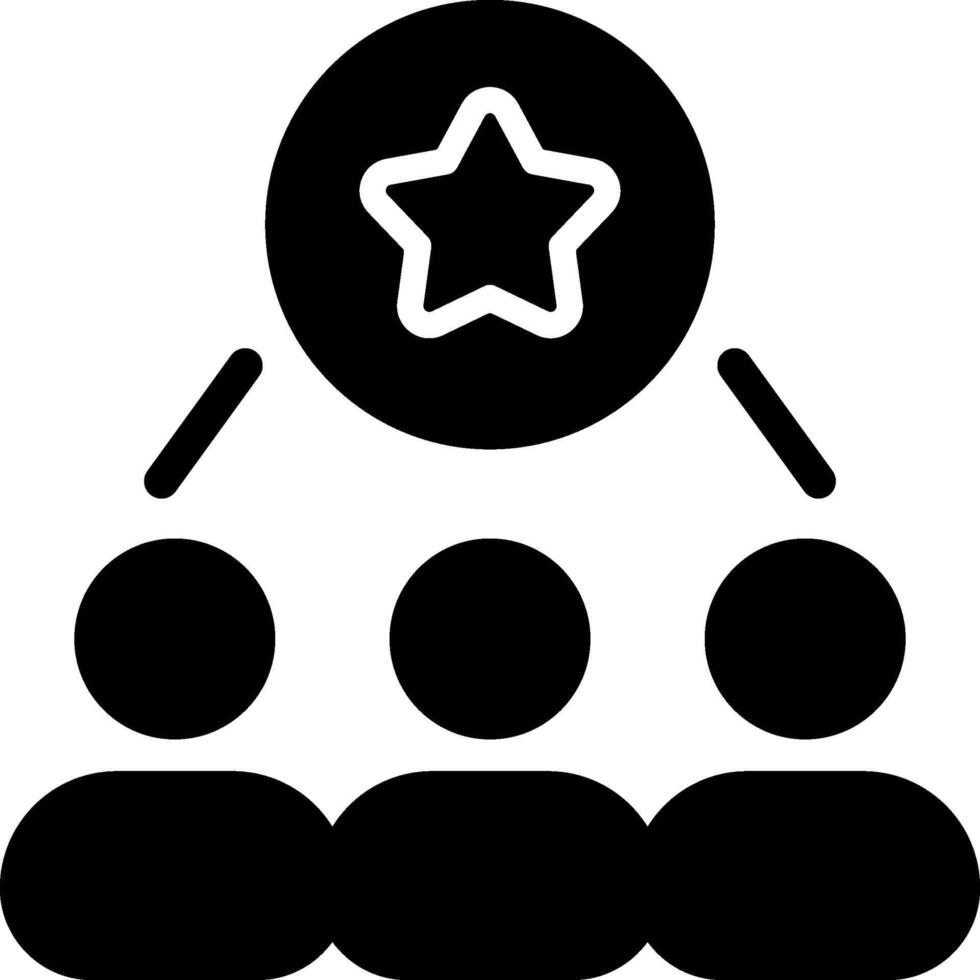 Shared Goals Solid Style Icon vector