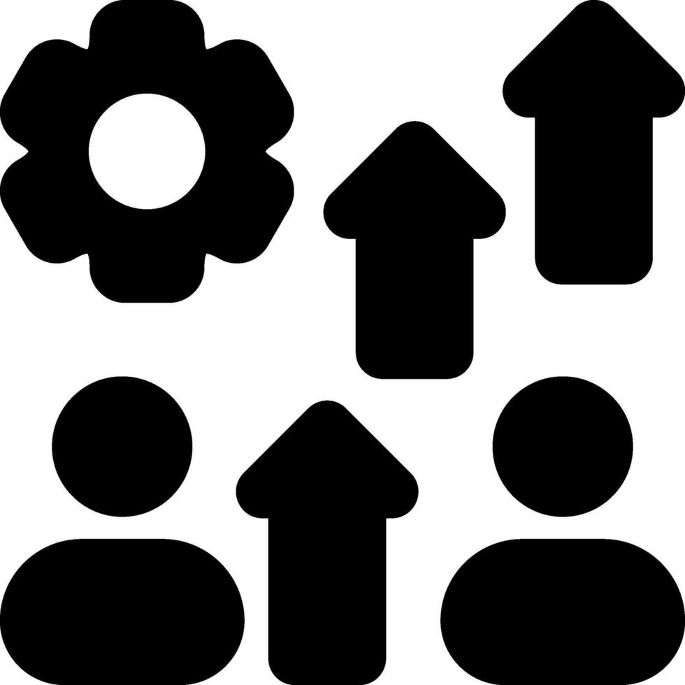 Cooperative Growth Solid Style Icon vector