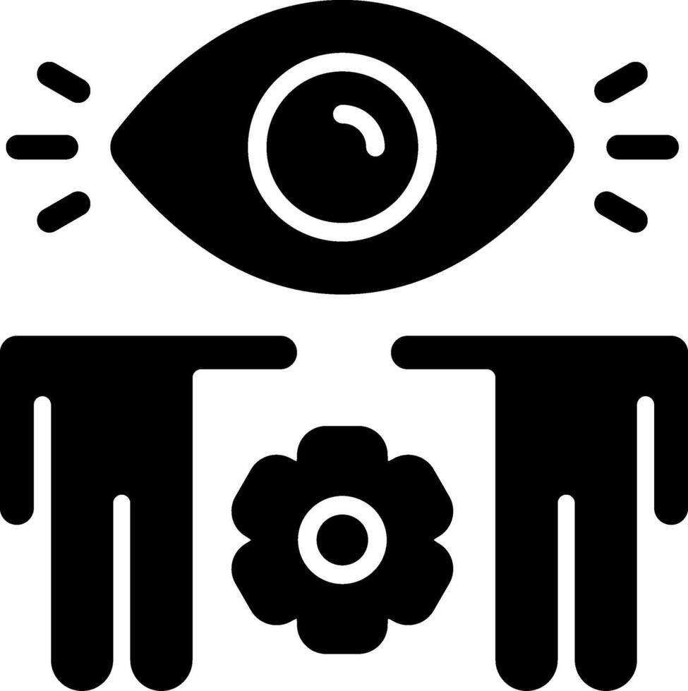Shared Vision Solid Style Icon vector