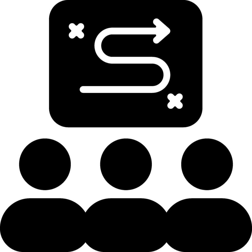 Joint Strategy Solid Style Icon vector