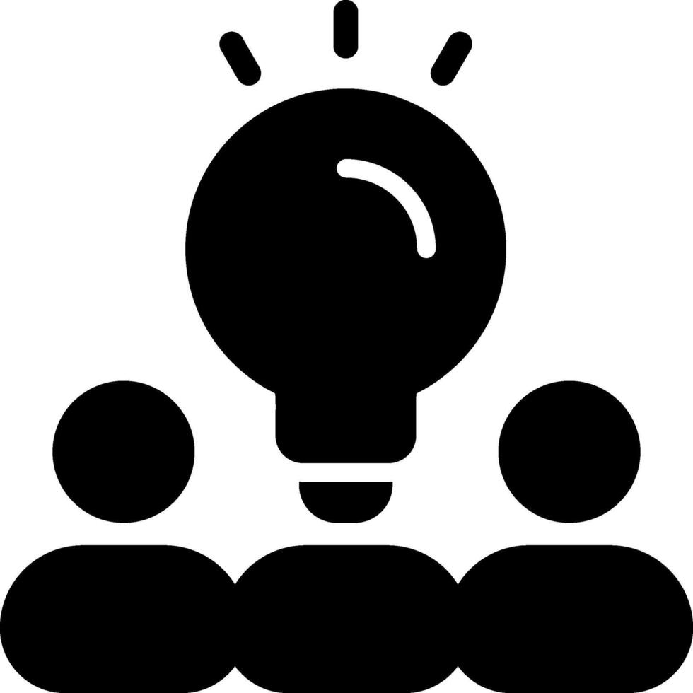 Creative Team Solid Style Icon vector