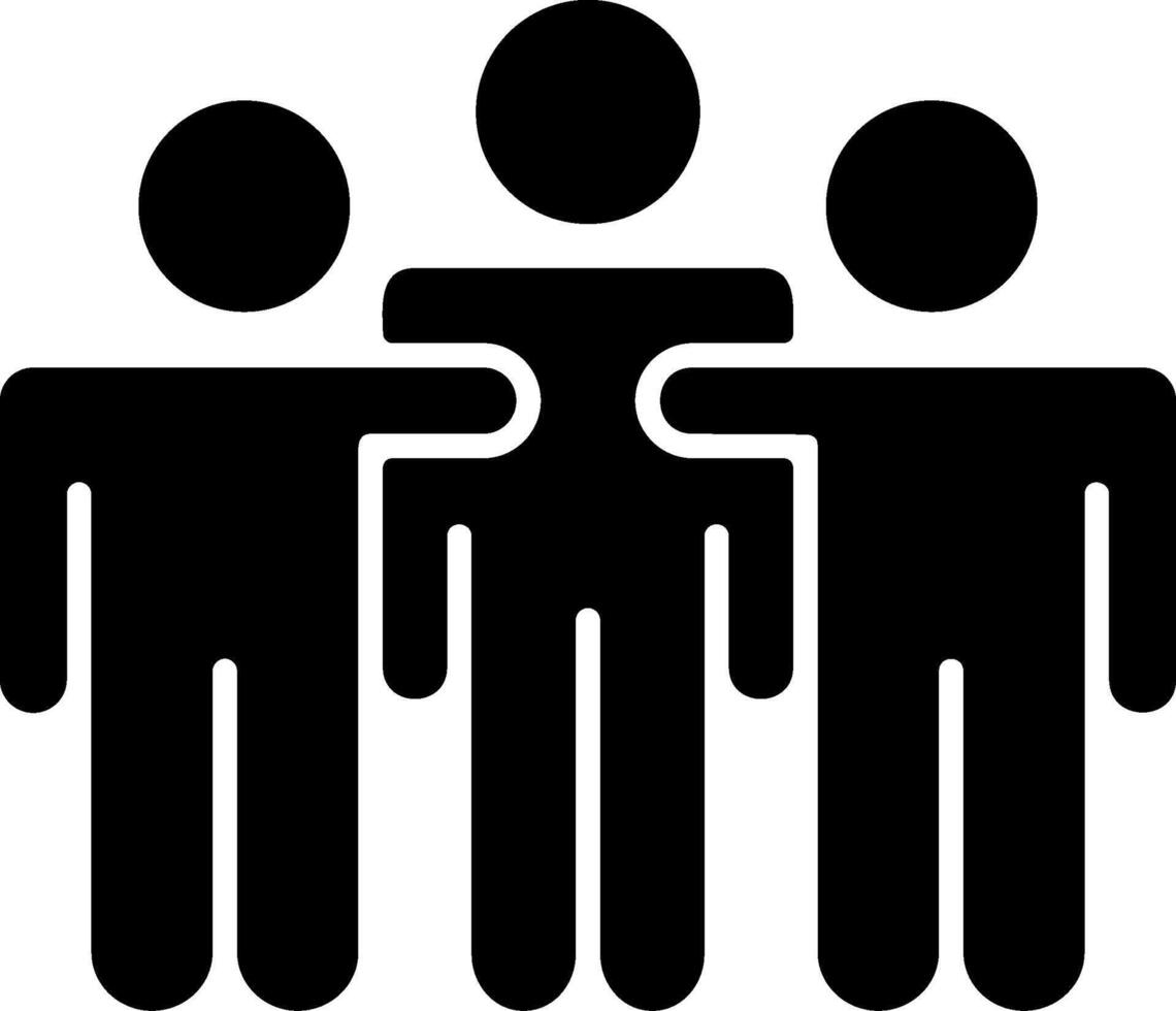Team Huddle Solid Style Icon vector
