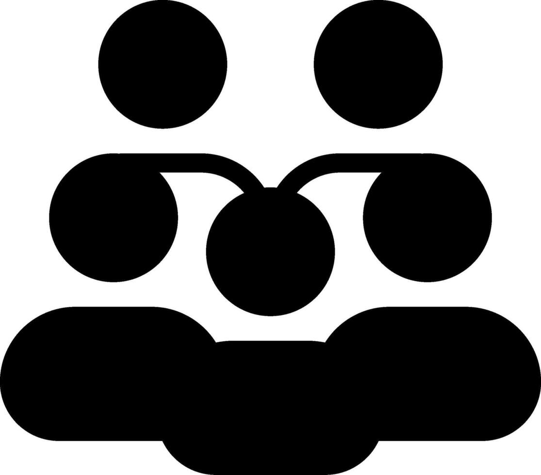 Workforce Unity Solid Style Icon vector