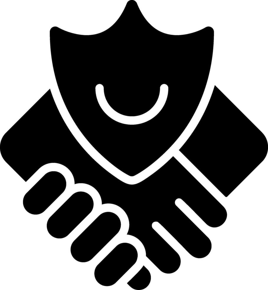 Team Trust Solid Style Icon vector
