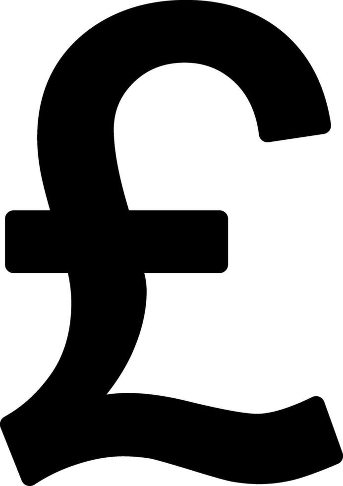 Pound Sterling Solid Style Icon vector