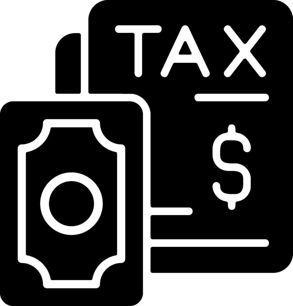Black Tax Refund Eps Icon vector