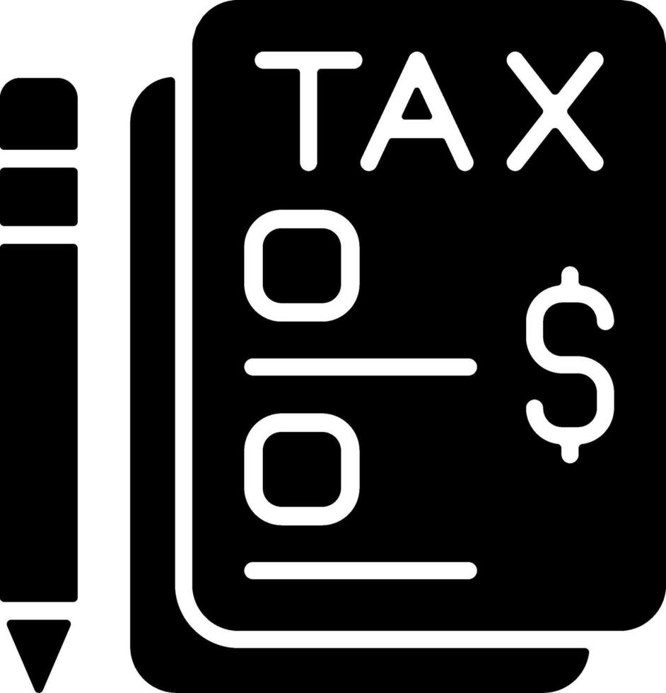 Tax Filing Solid Style Icon vector