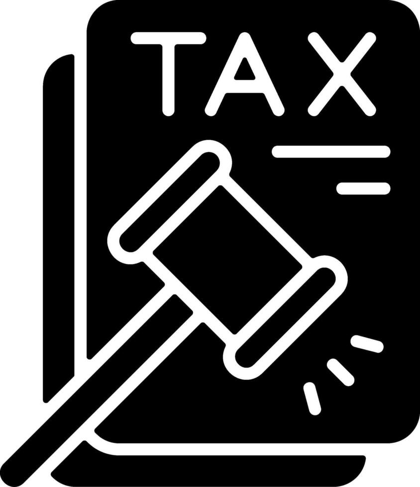 Tax Penalty Solid Style Icon vector