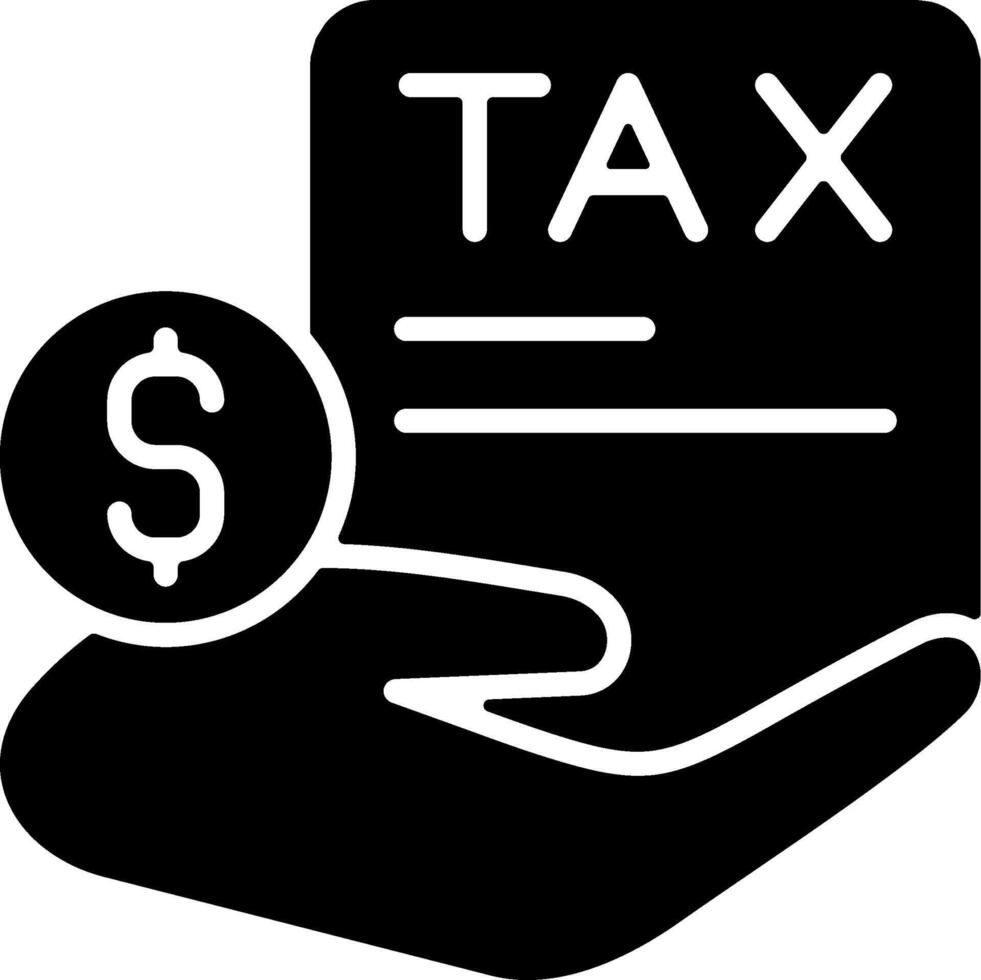 Income Tax Solid Style Icon vector