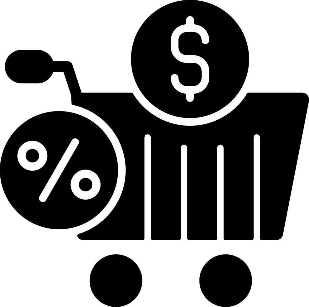 Sales Tax Solid Style Icon vector