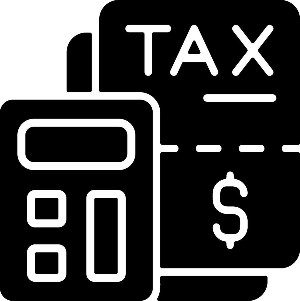 Tax Deductions Solid Style Icon vector