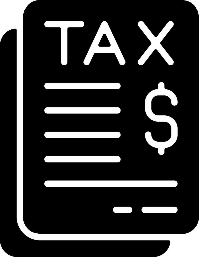 Tax Report Solid Style Icon vector