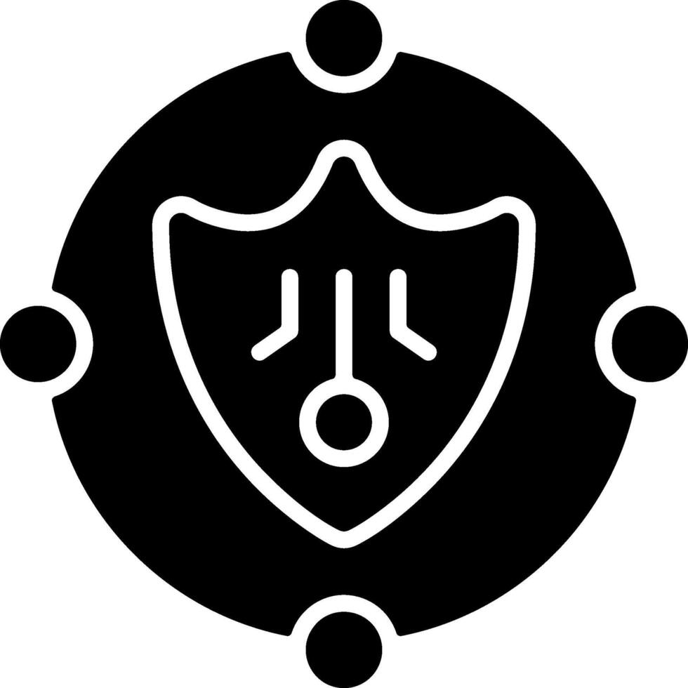 Cybersecurity Solid Style Icon vector