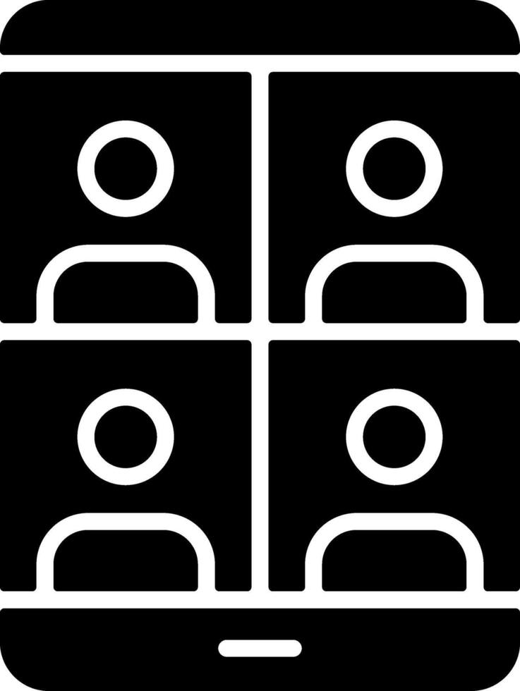 Conferencing Solid Style Icon vector