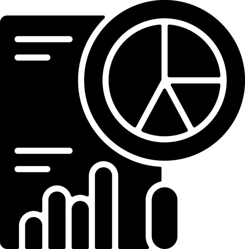 Business Analytics Solid Style Icon vector