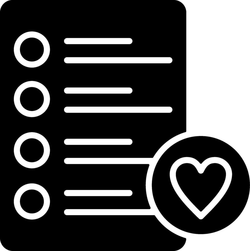 Wishlist Black Eps Icon vector