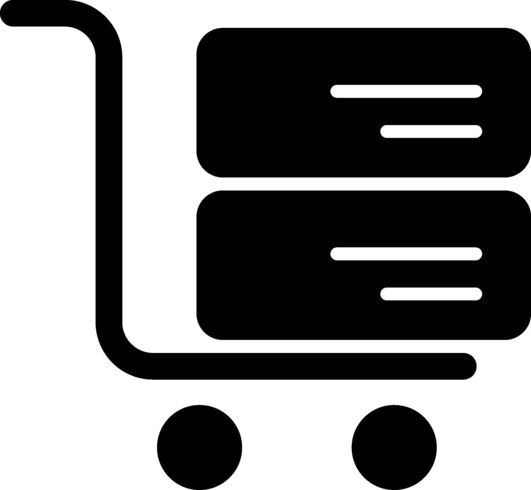 Shipping Cart Solid Style Icon vector