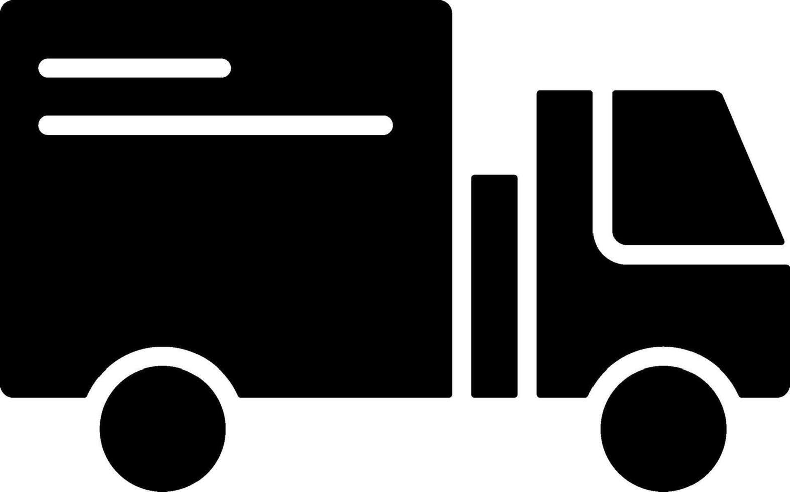 Delivery Truck Solid Style Icon vector