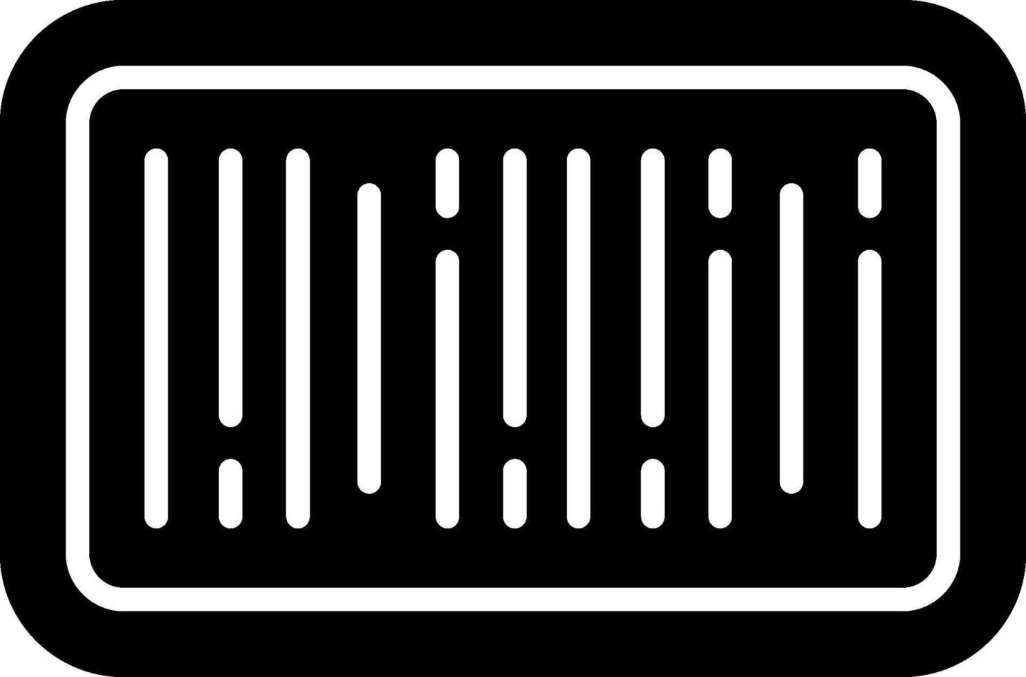 Barcode Solid Style Icon vector
