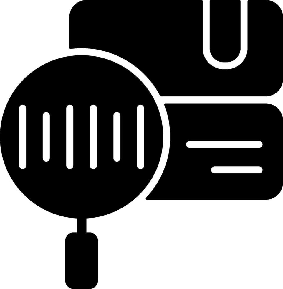 Tracking Package Solid Style Icon vector